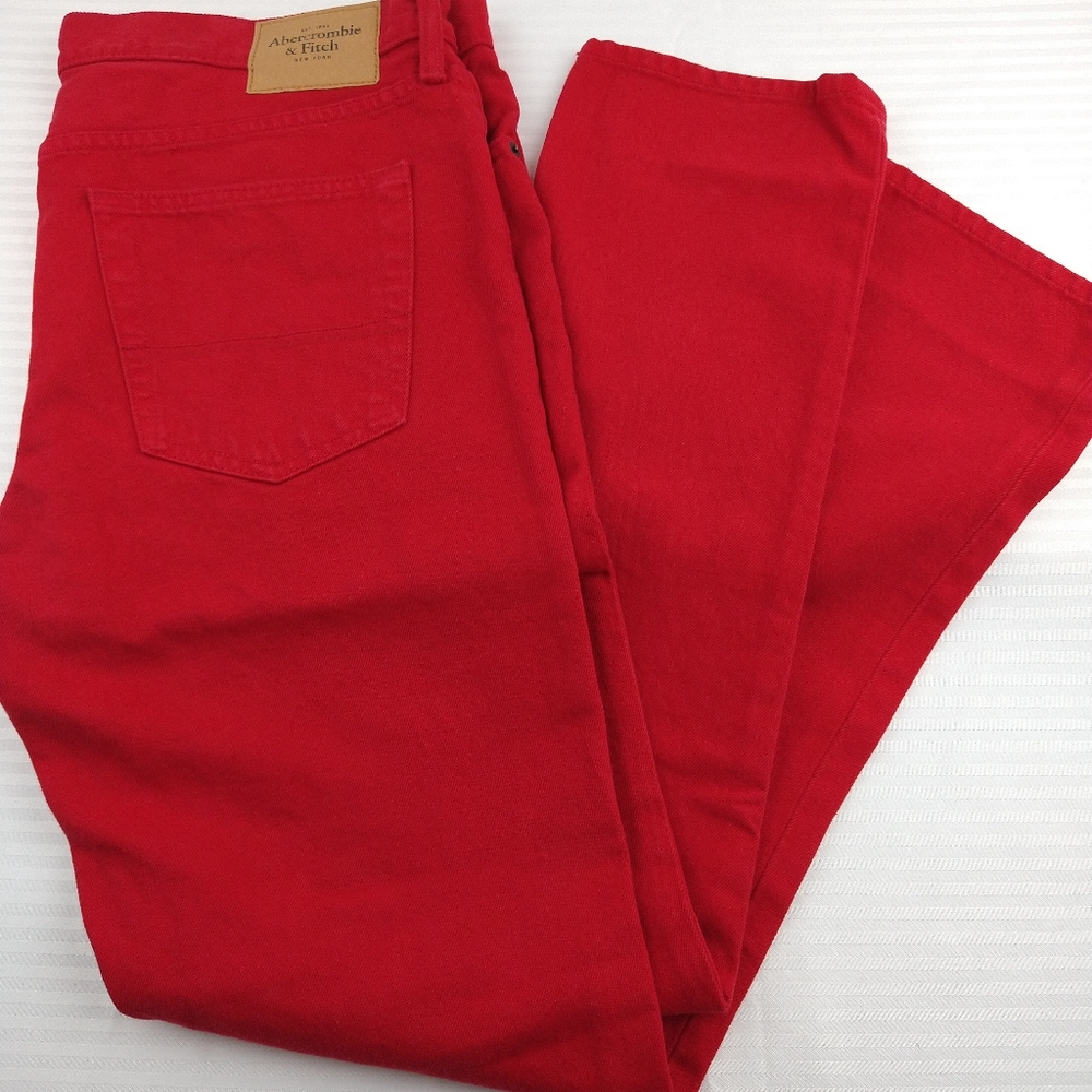 Men's jeans size 36x32 skinny color is red